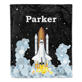 Rocket Minky Blanket Personalized Custom