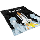 Rocket Minky Blanket Personalized Custom