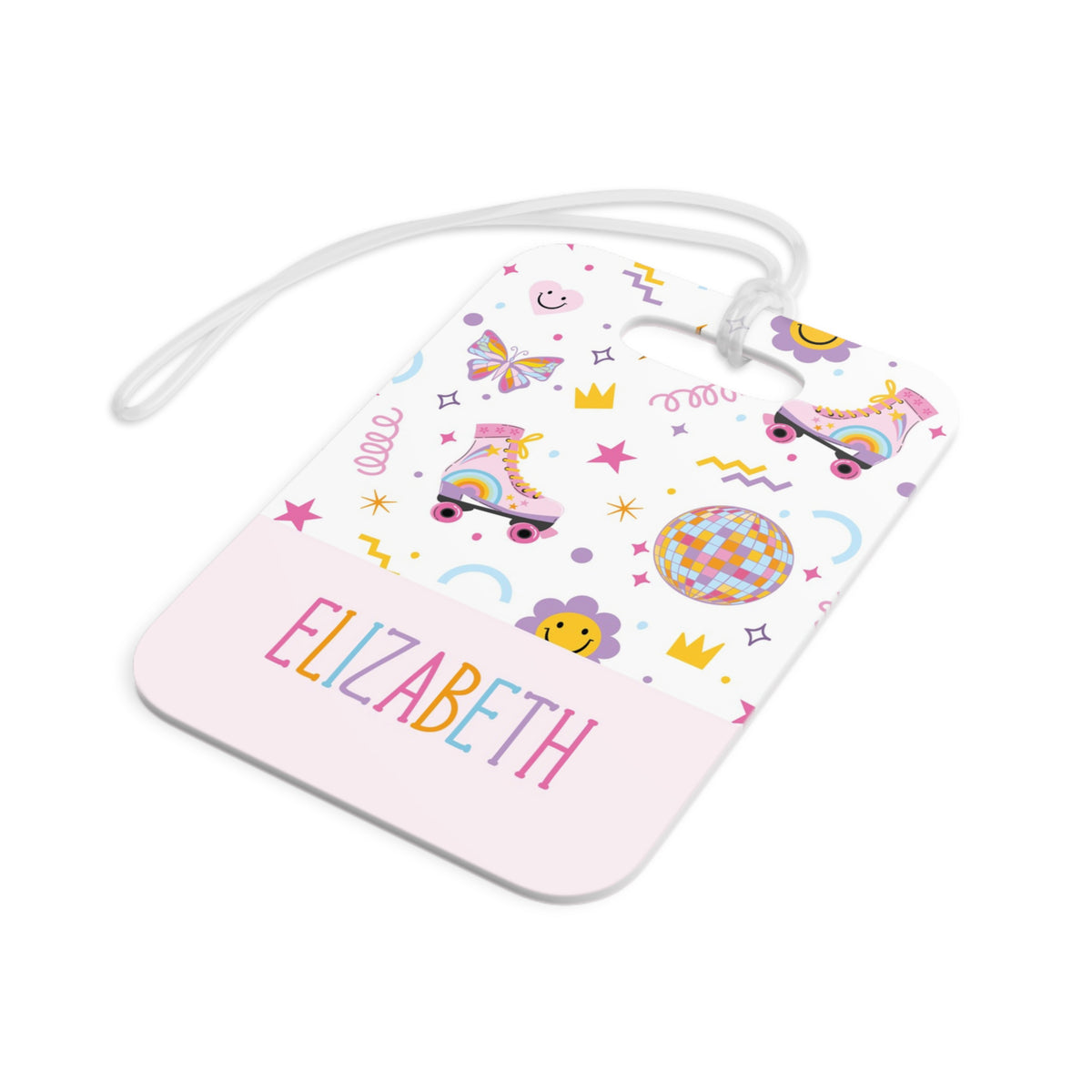 Roller Skate Sports Luggage Bag Tag Personalized Custom - Hart Paper