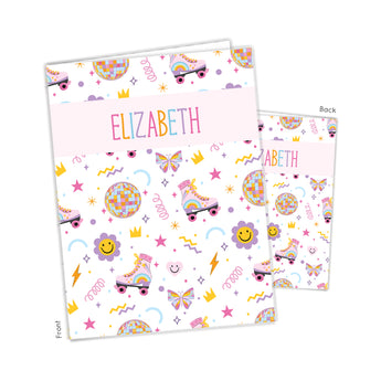 Roller Skates Sports Personalized 2-Pocket Folder