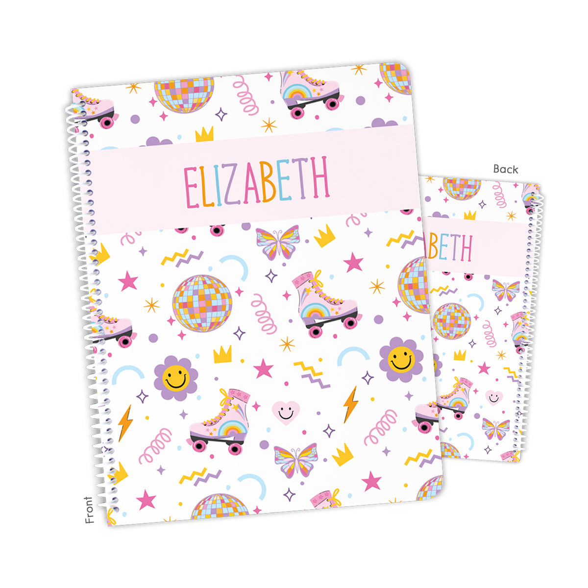 Roller Skates Sports Personalized Custom Notebook or Sketchbook • School Office Supplies