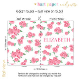 Rose Flowers Personalized 2-Pocket Folder