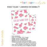 Rose Flowers Personalized 2-Pocket Folder