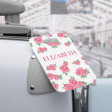 Pink Roses Flowers Luggage Bag Tag