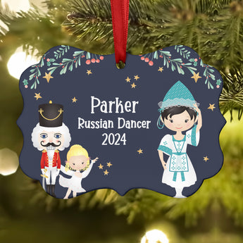 Russian Corp Dancer Queen Lead • Nutcracker Christmas Ornament Personalized Custom Holiday Decor Gift Boy Girl Ballerina Ballet