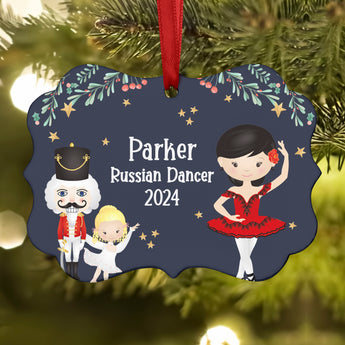 Russian Corp Dancer Queen Lead • Nutcracker Christmas Ornament Personalized Custom Holiday Decor Gift Boy Girl Ballerina Ballet