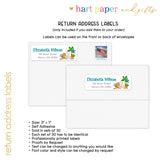 Safari Animals Thank You Note Card Stationery • Fill in Blank, Lined or Blank Cards