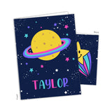 Saturn Solar System Planets Personalized 2-Pocket Folder