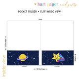 Saturn Solar System Planets Personalized 2-Pocket Folder