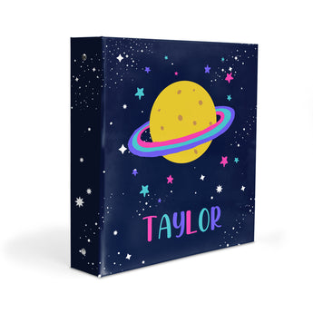 Saturn Solar System Planets Personalized 2" 3 Ring Binder