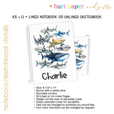 Shark Personalized Notebook or Sketchbook