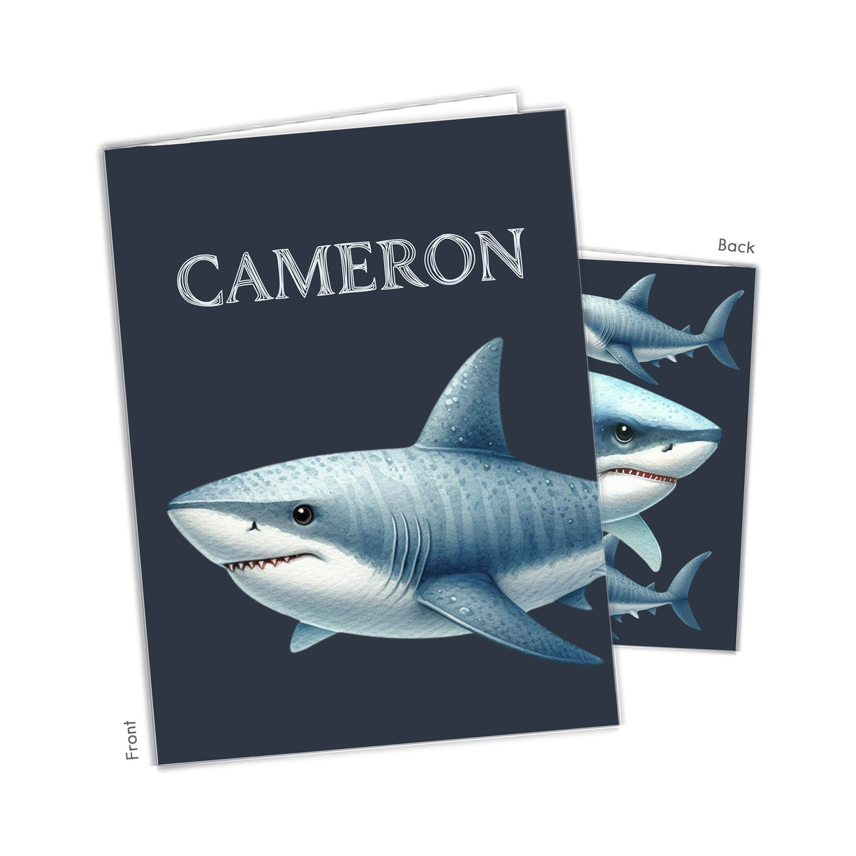 Shark Personalized Custom 2-Pocket Folder • School Office Supplies