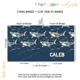 Shark Personalized 2" 3 Ring Binder