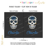 Sugar Skull Personalized 2-Pocket Folder