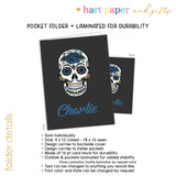 Sugar Skull Personalized 2-Pocket Folder