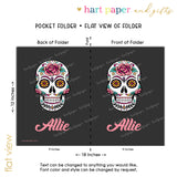 Sugar Skull Personalized 2-Pocket Folder
