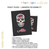 Sugar Skull Personalized 2-Pocket Folder