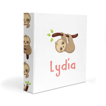 Sloth Animal Personalized 2" 3 Ring Binder