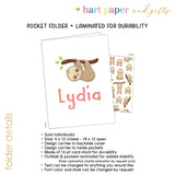 Sloth Personalized 2-Pocket Folder