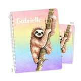 Rainbow Sloth Personalized Notebook or Sketchbook
