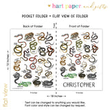 Snakes Personalized 2-Pocket Folder