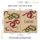 Snakes Personalized 2-Pocket Folder