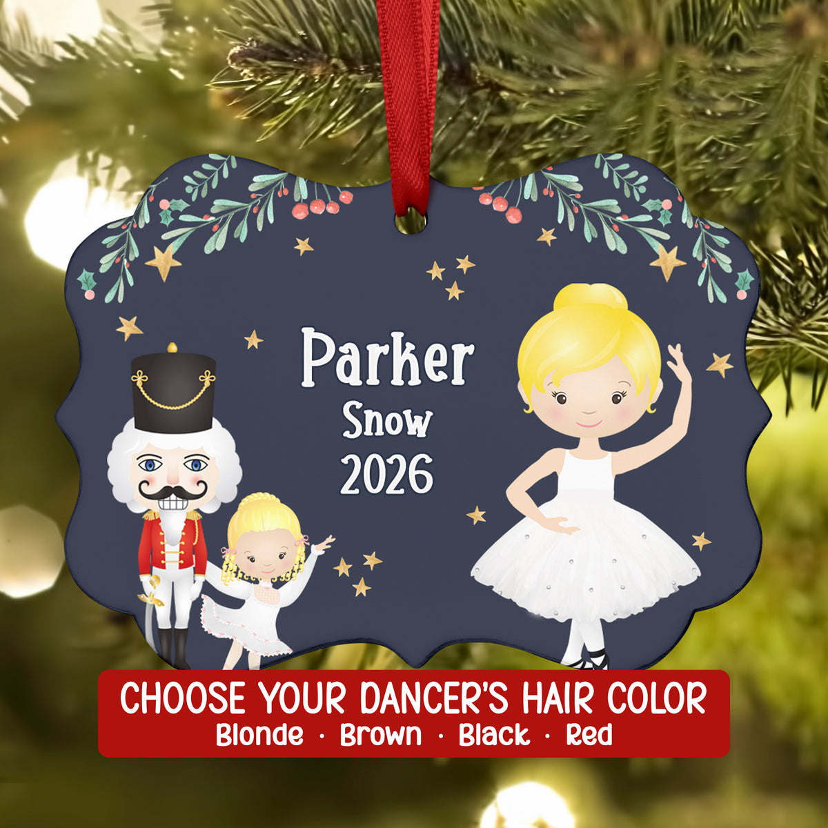 Snow Queen Fairy Baby Snowflake • Nutcracker Christmas Ornament Personalized Custom Holiday Decor Gift Boy Girl Ballerina Ballet