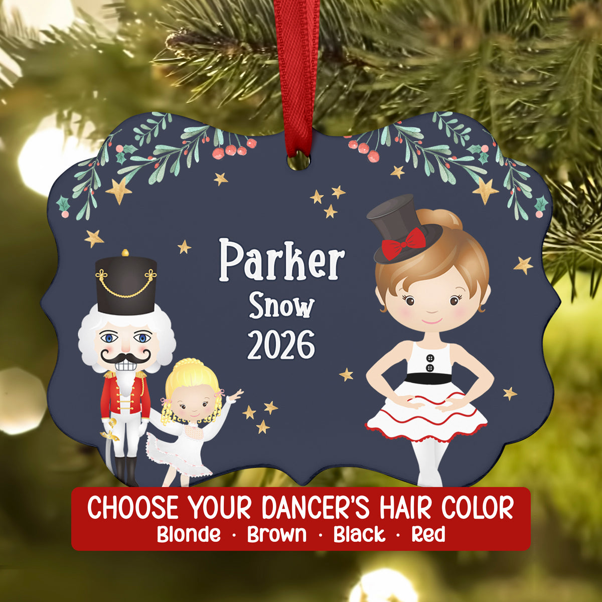 Snow Snowman Queen Fairy Baby Snowflake • Nutcracker Christmas Ornament Personalized Custom Holiday Decor Gift Boy Girl Ballerina Ballet