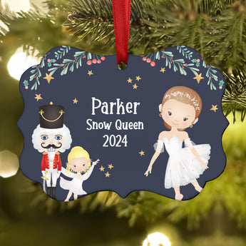 Snow Queen Fairy Baby Snowflake • Nutcracker Christmas Ornament Personalized Custom Holiday Decor Gift Boy Girl Ballerina Ballet