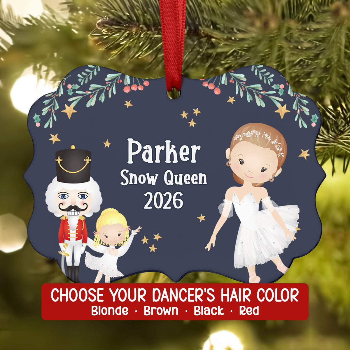 Snow Queen Fairy Baby Snowflake • Nutcracker Christmas Ornament Personalized Custom Holiday Decor Gift Boy Girl Ballerina Ballet