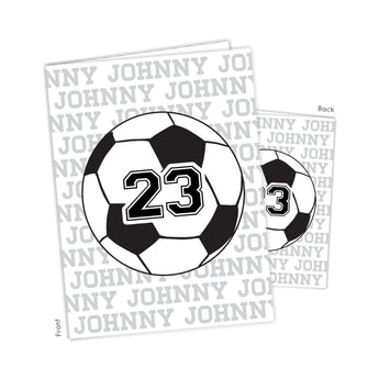 Soccer Ball Repeat Name Personalized 2-Pocket Folder