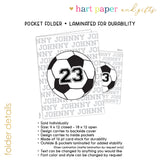 Soccer Ball Repeat Name Personalized 2-Pocket Folder