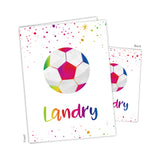 Rainbow Soccer Ball Personalized 2-Pocket Folder