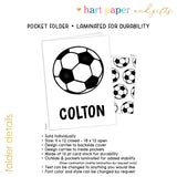 Soccer Ball Personalized 2-Pocket Folder