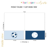 Blue Soccer Ball Personalized 2-Pocket Folder