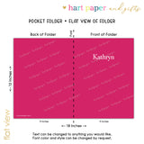 Solid COLOR Name Personalized 2-Pocket Folder