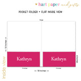Solid COLOR Name Personalized 2-Pocket Folder