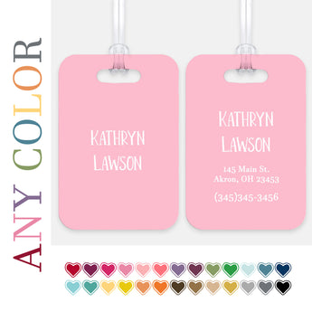 ANY COLOR Solid Color Luggage Bag Tag