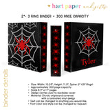 Spider Personalized 2" 3 Ring Binder
