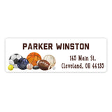 Sports Balls Return Address Labels • Self Adhesive Stickers