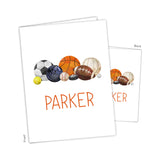 Sports Balls Personalized 2-Pocket Folder