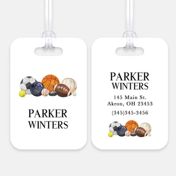 Sports Balls Luggage Bag Tag