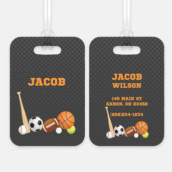 Sports Balls Luggage Bag Tag