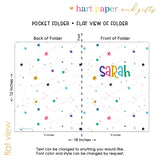 Rainbow Stars Galaxy Personalized 2-Pocket Folder