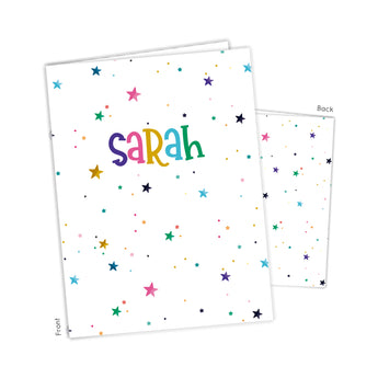 Rainbow Stars Galaxy Personalized 2-Pocket Folder