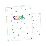 Rainbow Stars Galaxy Personalized 2-Pocket Folder