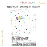 Rainbow Stars Galaxy Personalized 2-Pocket Folder