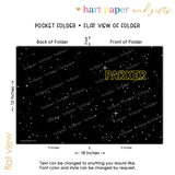Stars Galaxy Personalized 2-Pocket Folder
