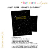 Stars Galaxy Personalized 2-Pocket Folder