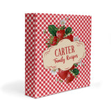 Strawberry Personalized 2" 3 Ring Recipe Book Binder